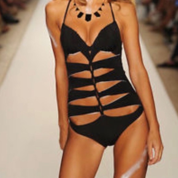 A Che swimsuit with cutouts — black {small} - Picture 2 of 5